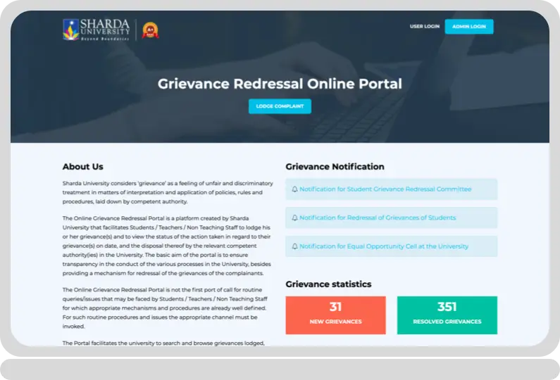 Grievance Redressal Online Portal